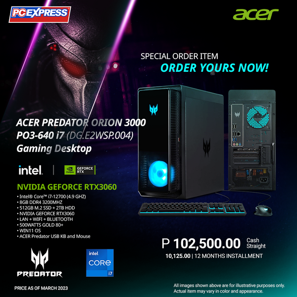 ACER PREDATOR ORION 3000 PO3-640 Intel® Core™ i7 Gaming Desktop - PC Express