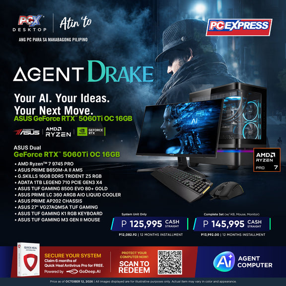 PCX GFH AGENT DRAKE GeForce RTX™ 5060 Ti AMD Ryzen™ 7 Gaming Desktop ...