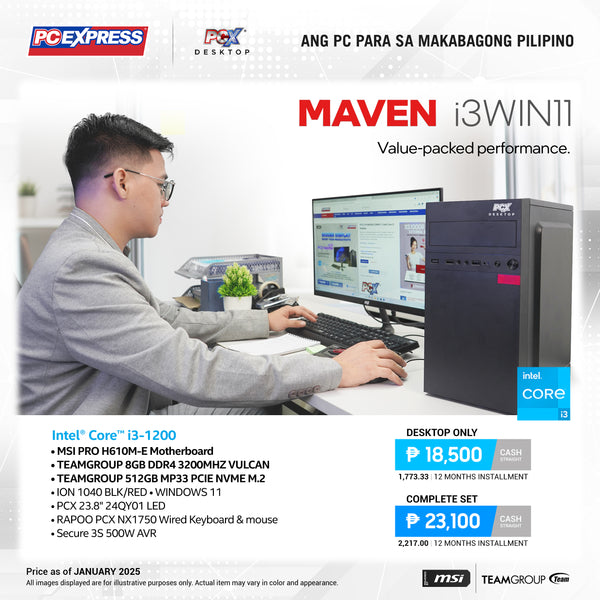 PCX LFH MAVEN (i3 WIN11) Intel® Core™ i3 Desktop Package