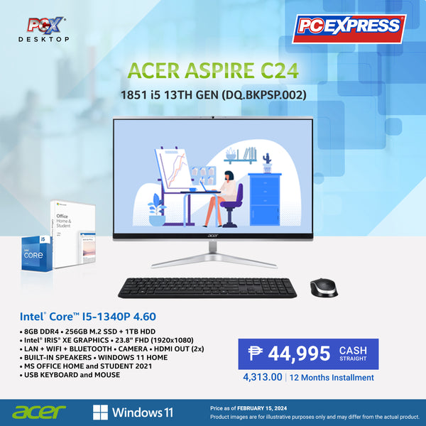 Acer Aspire C24 1851 i5 13th Gen (DQ.BKPSP.002) Desktop Package