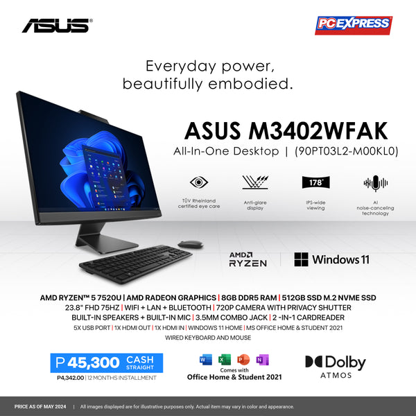 ASUS M3402WAFAK (90PT03L2-M00KL0) All-In-One Desktop