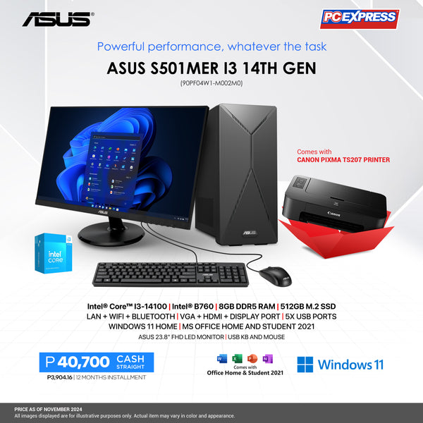 ASUS S501MER-314100002WS (90PF04W1-M002M0) Intel® Core™ i3 Desktop