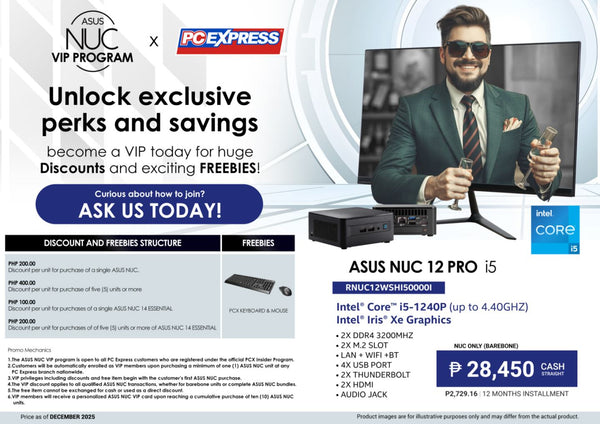 ASUS NUC 12 Pro (RNUC12WSHI50000I) Intel® Core™ i5 Mini Desktop