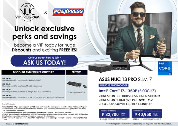 ASUS NUC 13 Pro Slim - (RNUC13ANKI700000I) Intel® Core™ i7 Mini Desktop