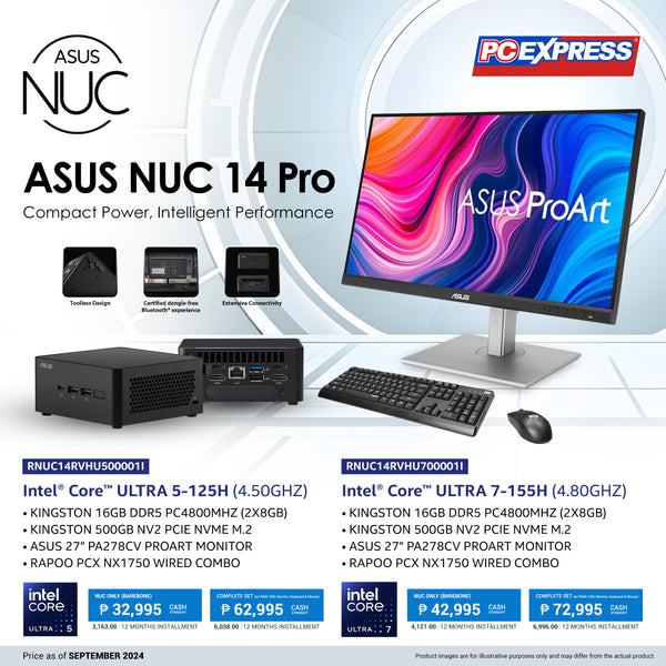 ASUS NUC 14 Pro (RNUC14RVHU500001I) Intel® Core™ Ultra 5 Mini Desktop