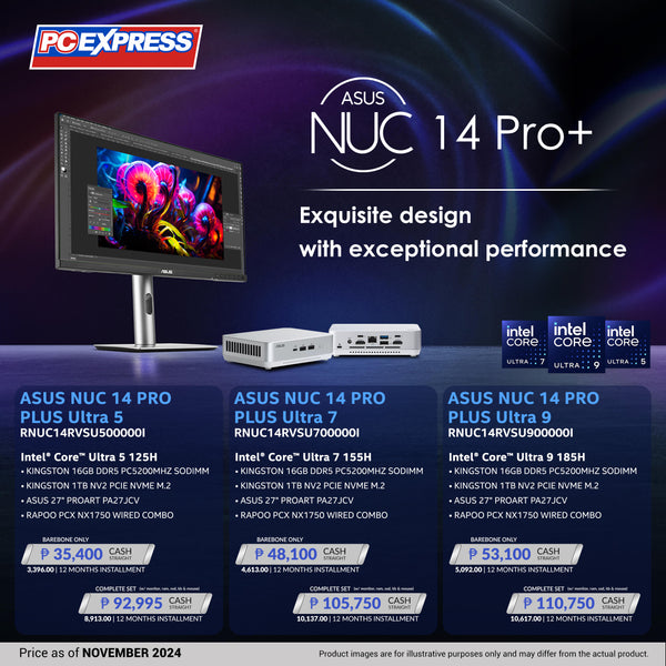 ASUS NUC 14 Pro Plus (RNUC14RVSU900000I) Intel® Core™ Ultra 9 Mini Desktop