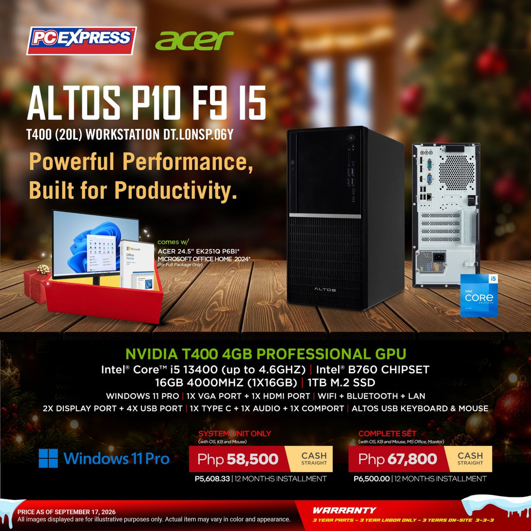 ACER Altos P10 F9 i5 T400 (20L) (DT.L0NSP.06Y) Workstation Desktop – PC ...