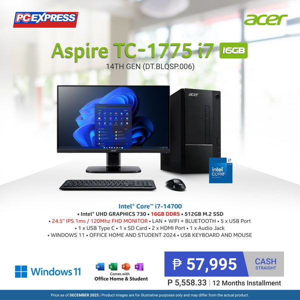 ACER Aspire TC-1775 16GB (DT.BLQSP.006) Intel®  Core™ i7 Desktop Package