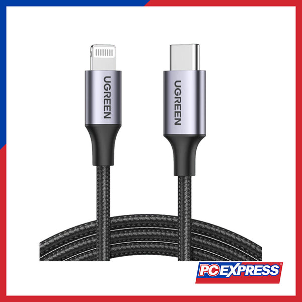 UGREEN (US304/60759) USB-C To Lightning Cable Aluminum Shell Braided 1m (Black)