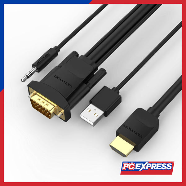 VENTION HDMI™ Male to VGA Male Cable Audio Video Converter 1.5M (ABIBG) - Black