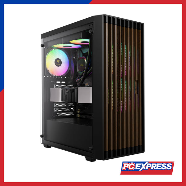 GAMDIAS Aura GC4 Elite Wood ARGB MID Tower Case - Mesh Black
