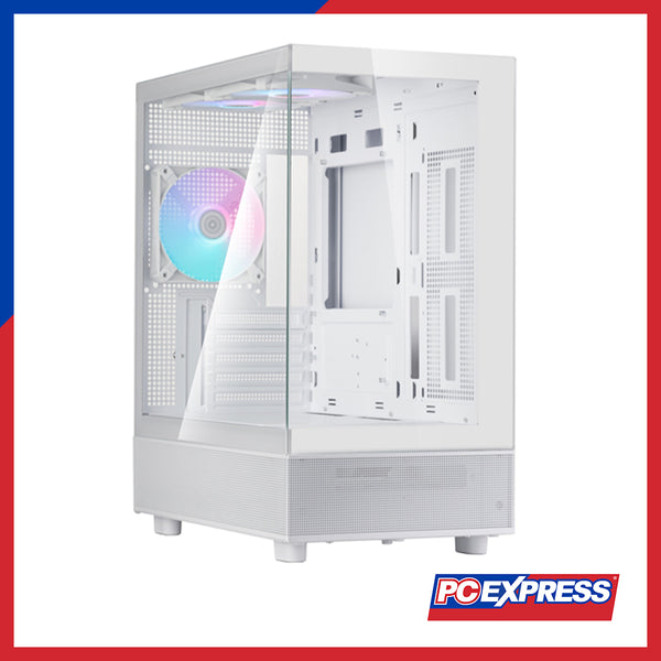 SILVERSTONE Lucid 04 Tempered Glass ARGB PC Case - White