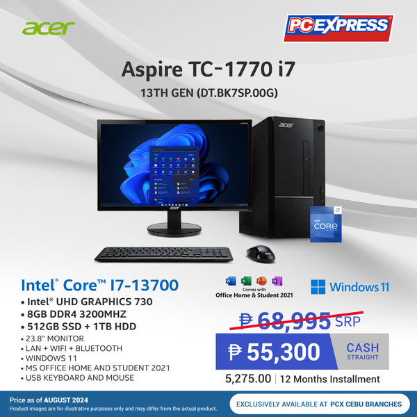 Acer Aspire TC-1770 (DT.BK7SP.00G) Intel® Core™ i7 Desktop Package