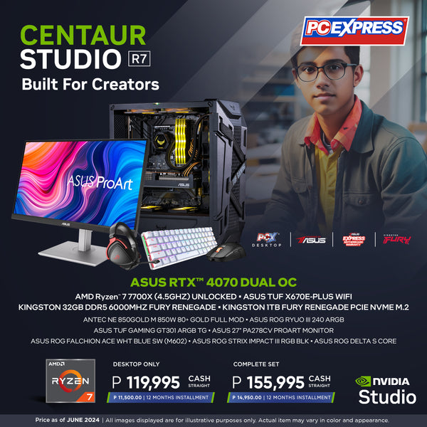 PCX CENTAUR STUDIO (R7) GeForce RTX™ 4070 Dual OC Desktop