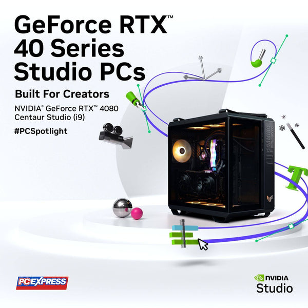 PCX CENTAUR STUDIO (i9) GeForce RTX™ 4080 Intel® Core™ i9 Gaming Desktop Package