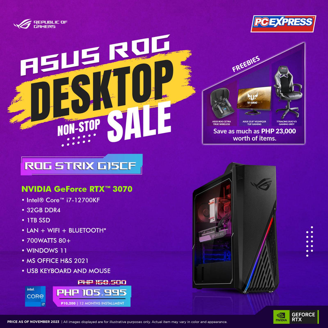 ASUS ROG Strix GT15 G15 G15CF-1270KF011WS Intel® Core™ i7 GeForce RTX™ 3070 Gaming Desktop - PC Express