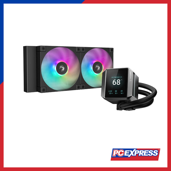 DEEPCOOL MYSTIQUE 240 ARGB W/ LCD SCREEN CPU Cooler Fan - Black