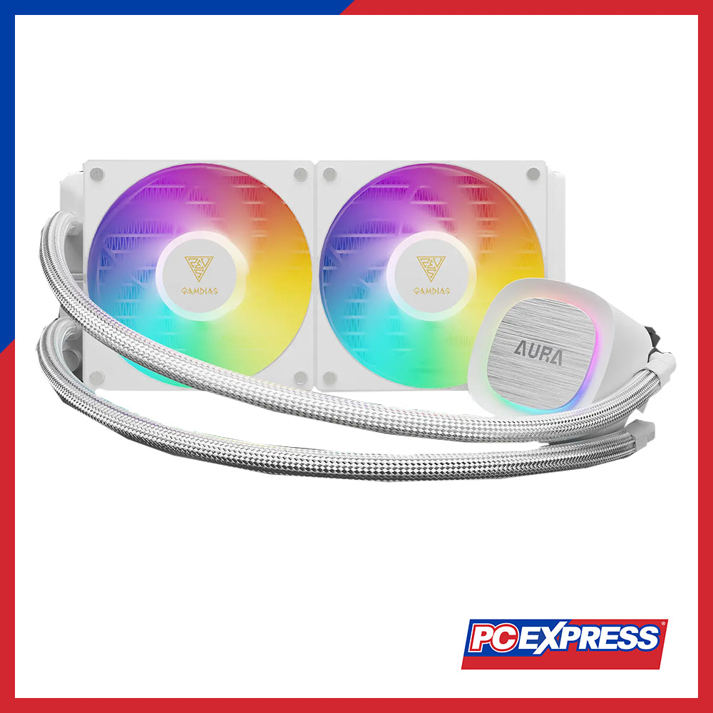 GAMDIAS Aura GL240 V2 Performance RGB Liquid Cooler Fan - White – PC ...