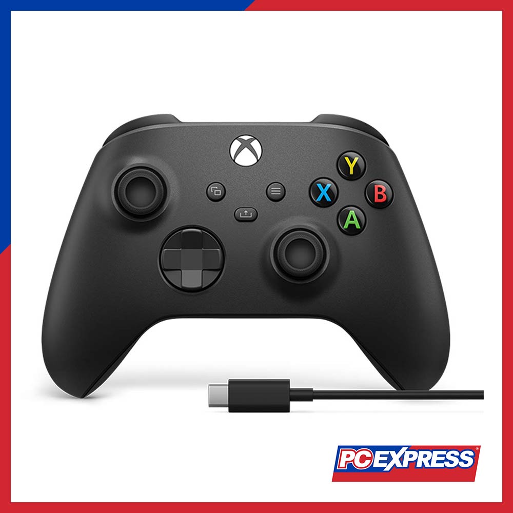 Xbox Wireless Controller + USB-C Cable (Carbon Black) - PC Express