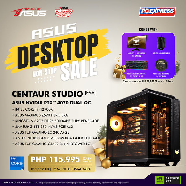 PCX GFH Centaur Studio [EVA] GeForce RTX™ 4070 Dual OC Gaming Desktop - Powered By ASUS