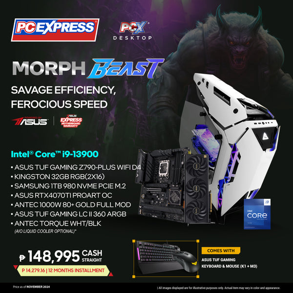 PCX GFH MORPH (BEAST) GeForce RTX™ 4070 Ti ProArt Intel® Core™ i9 Desktop - Powered By ASUS