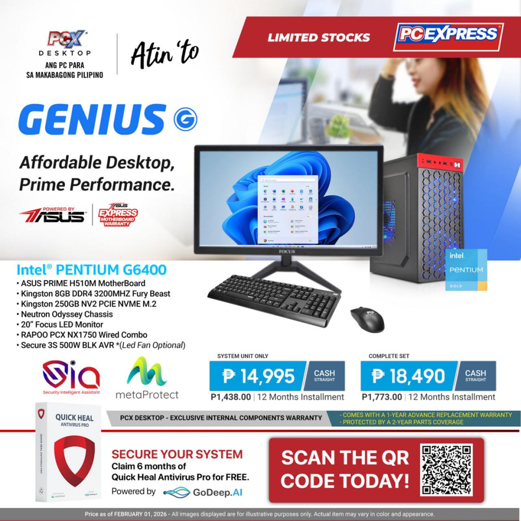 PCX LFH GENIUS G Intel® Pentium G6400 Desktop Package - Powered By ASU ...