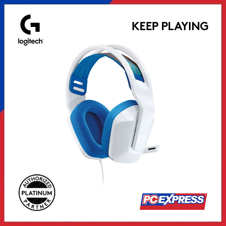 LOGITECH G335 Wired Gaming Headset (White) - PC Express