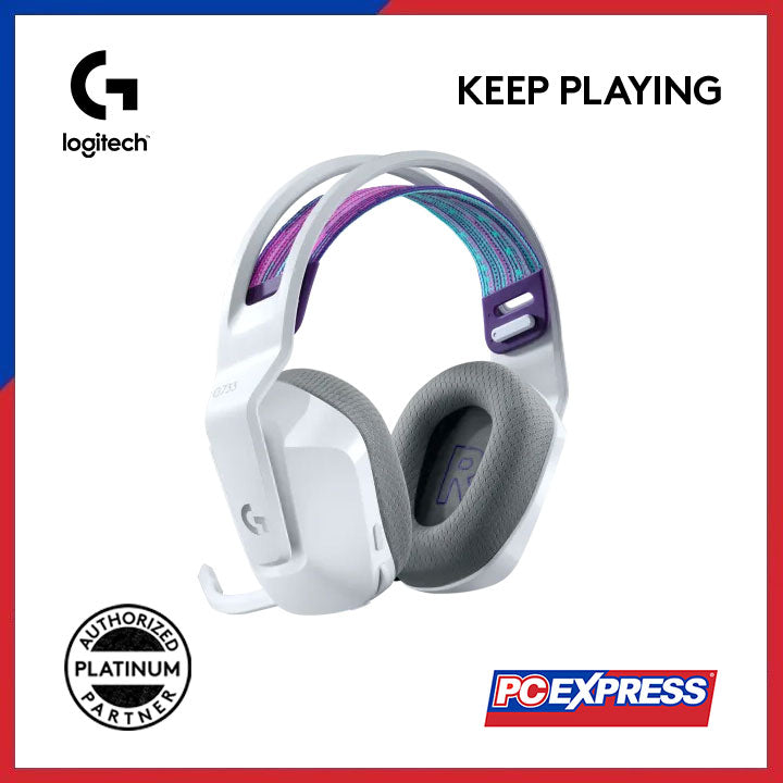 LOGITECH G733 Lightspeed Ultra-Lightweight RGB Wireless Gaming Headset (White) - PC Express