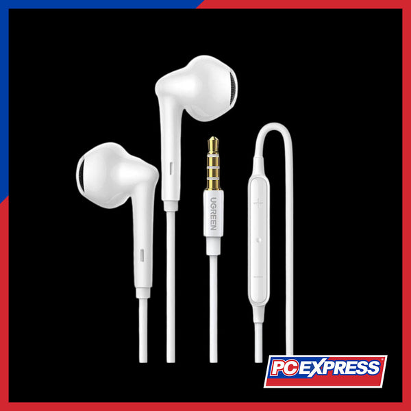 UGREEN EP101/60692 Wired Earphone 3.5mm Plug (White)