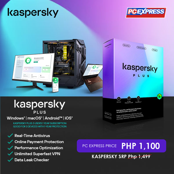 Kaspersky Plus Internet Security 3 Device 1 Year Protection
