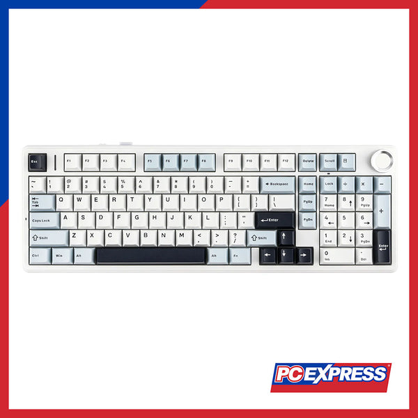 AULA F99 PRO Wireless Mechanical Keyboard - White/Blue