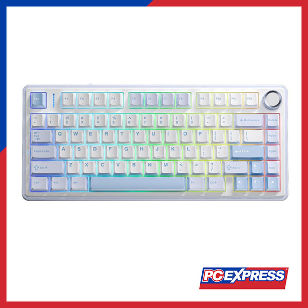 AULA F75 RGB Mechanical Gaming Keyboard - White & Blue