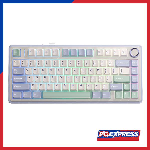 AULA F75 RGB Mechanical Gaming Keyboard - White & Green