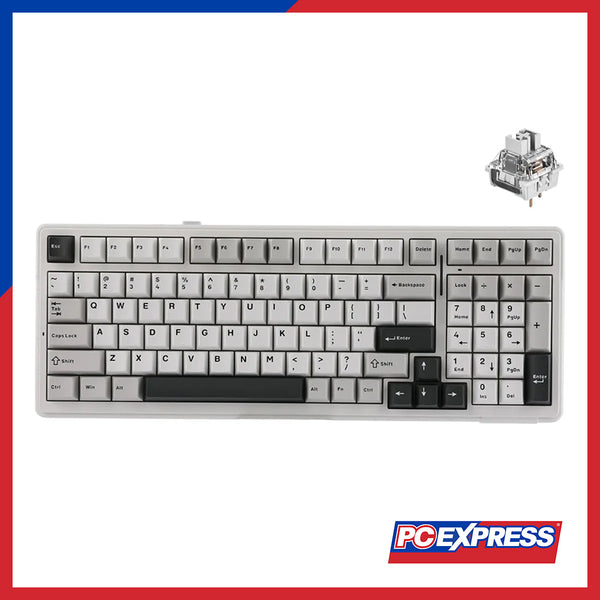 AULA F99 RGB Gaming Mechanical Keyboard - White/Gray