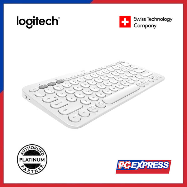 LOGITECH K380 Multi-Device Bluetooth Keyboard (White) - PC Express