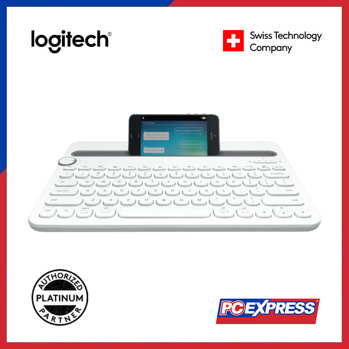 LOGITECH K480 Multi-Device Bluetooth Wireless Keyboard (White) - PC Express