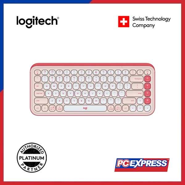 LOGITECH Pop Icon Keys (920-013085) Wireless Keyboard - Rose and Off-White
