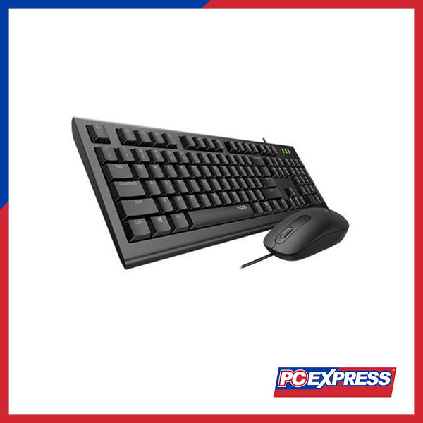 RAPOO X120 Pro USB Keyboard+Mouse Bundle (Black) - PC Express