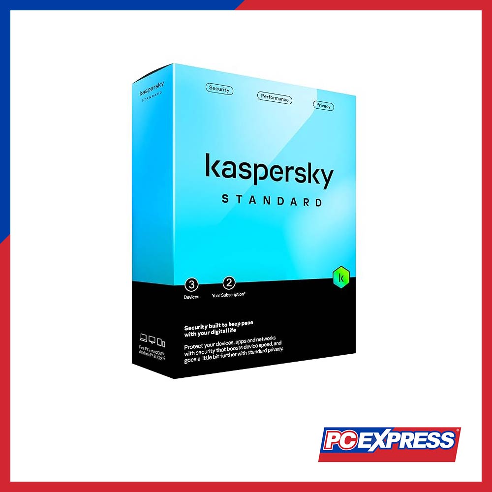 Kaspersky Standard Antivirus 3 Devices 2 Years Protection - PC Express