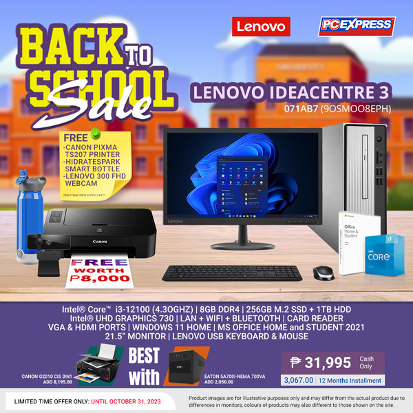 Lenovo IdeaCentre 3 07IAB7 90SM008EPH (SSD+ HDD) Desktop Package