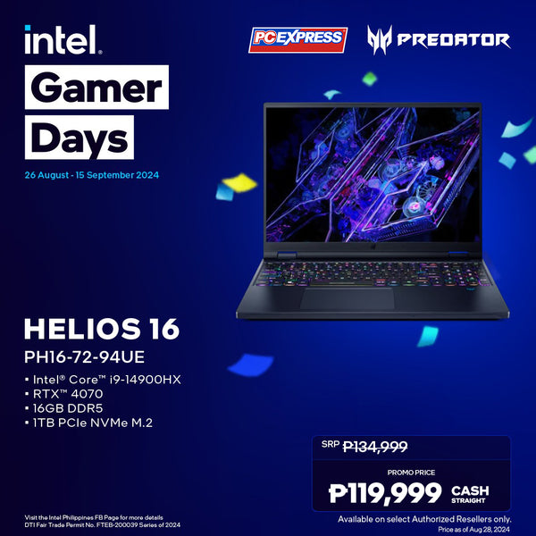 ACER Predator Helios PH16-72-94UE GeForce RTX™ 4070 Intel® Core™ i9 Laptop (Abyssal Black)