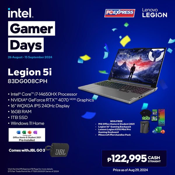 LENOVO Legion 5 16IRX9 (83DG008CPH) GeForce RTX™ 4070 Intel® Core™ i7 Laptop (Luna Grey)