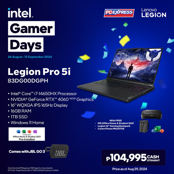 LENOVO Legion 5 16IRX9 (83DG00DGPH) GeForce RTX™ 4060 Intel® Core™ i7 Laptop (Luna Grey)