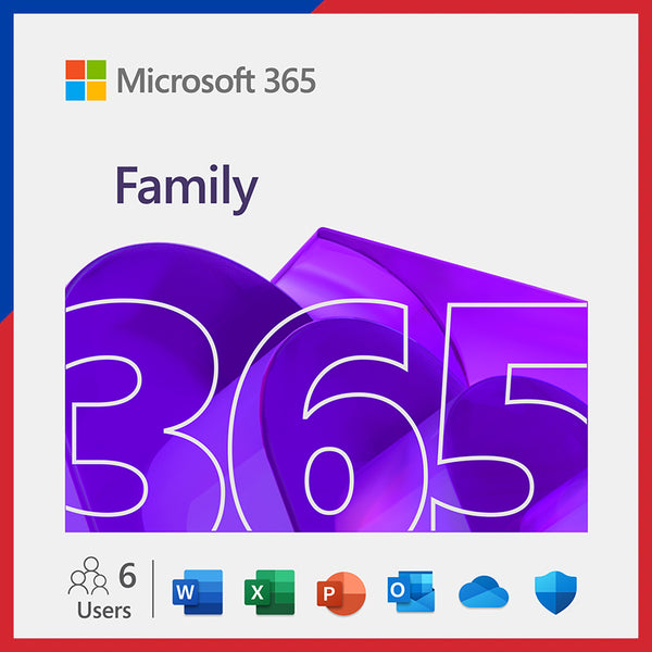 Microsoft 365 Family (12 Months Subscription For PC, Mac, iOS, and Android | up to 6 people)