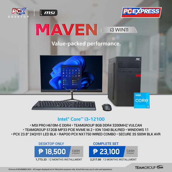 PCX LFH MAVEN (i3 WIN11) Intel® Core™ i3 Desktop Package