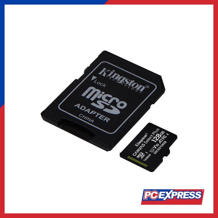 KINGSTON Micro SD 128GB CS Flash Memory Class 10 with Adapter – PC Express