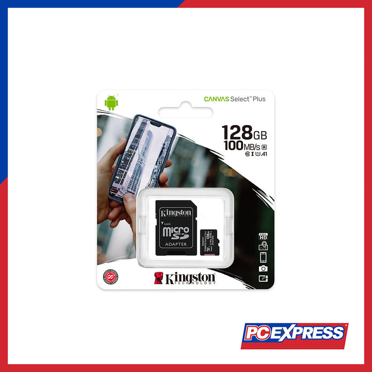 KINGSTON Micro SD 128GB CS Flash Memory Class 10 with Adapter – PC Express