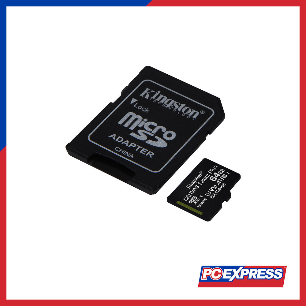 KINGSTON Micro-SD 64GB CL10 with Adapter - PC Express