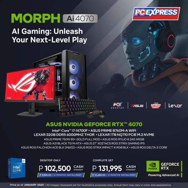 PCX GFH MORPH (Ai 4070) GeForce RTX™ 4070 Gaming Desktop - Powered By ASUS