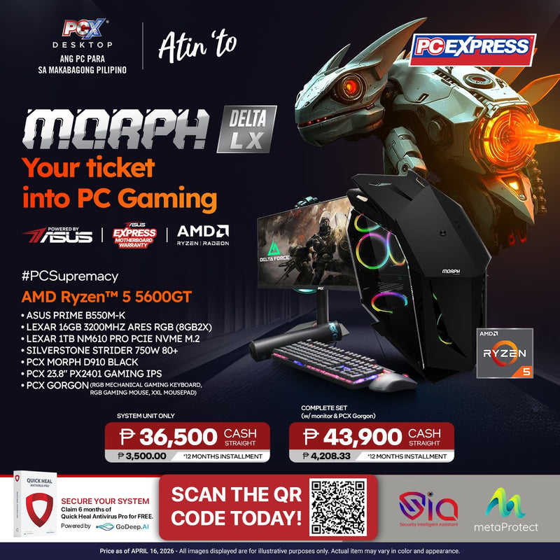 PCX GFH MORPH (DELTA LX) AMD Ryzen™ 5 Desktop - Powered By ASUS